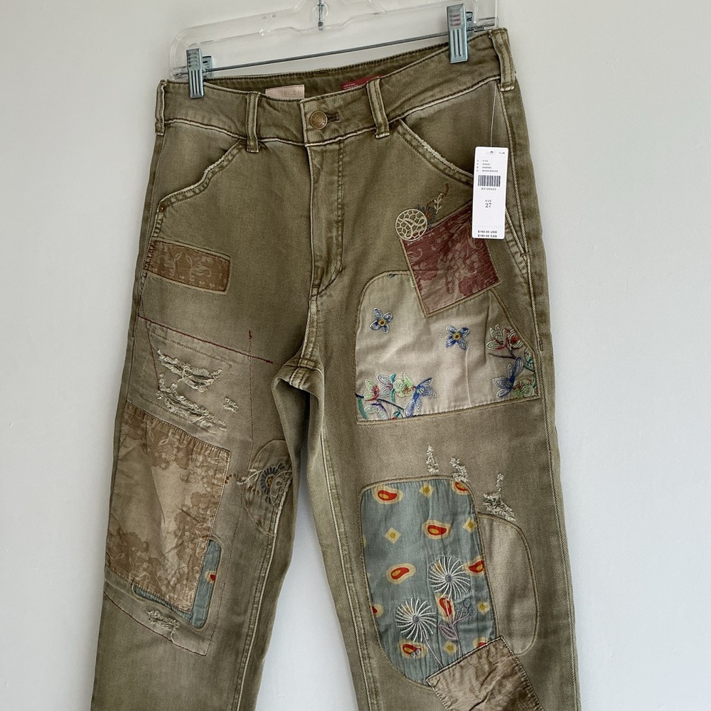 Pilcro The Wanderer Barrel Pants from Anthropologie 27 Boho Distressed High-End - Picture 3 of 8